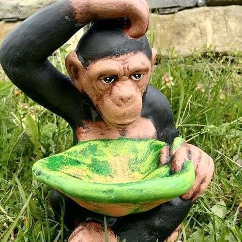 Градинска Фигура Маймуна с листо - TGC88