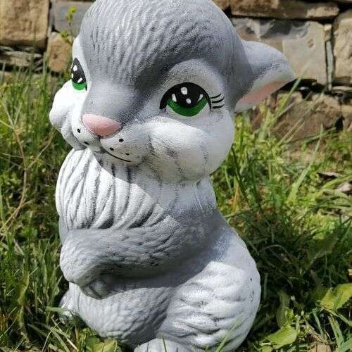 Градинска Фигура Сив Заек Бъни - TGC75