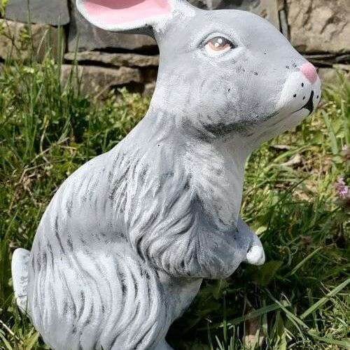 Градинска Фигура Сив Заек - TGC65 - голям