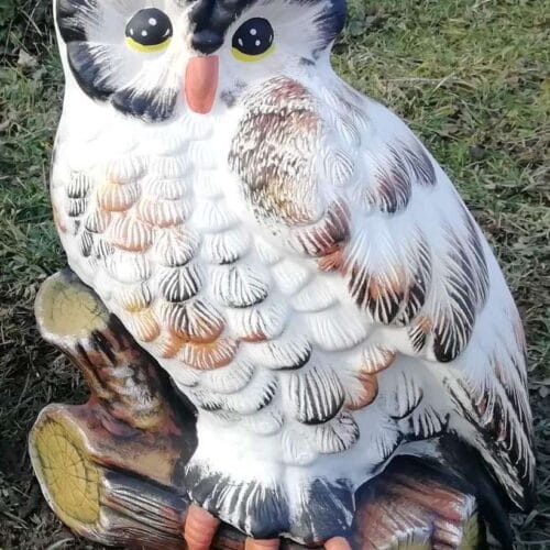 Градинска Фигура Бяла Сова - TGC77 - голяма