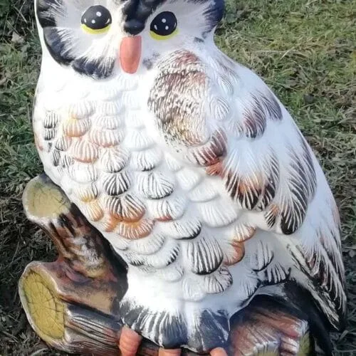 Градинска Фигура Бяла Сова - TGC77 - голяма