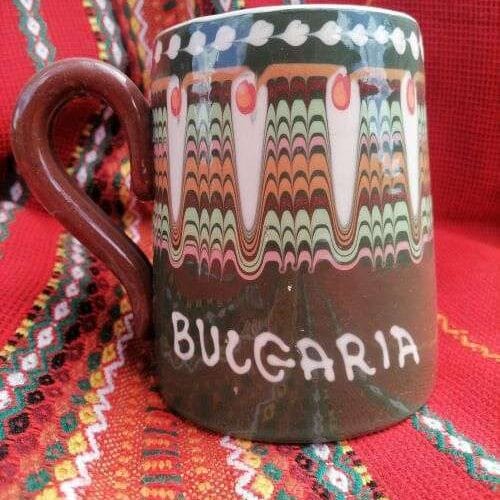 Халба за бира - TGA442 - керамична, зелена