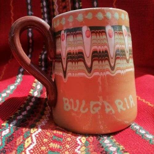 Халба за бира - TGA444 - керамична, оранжева