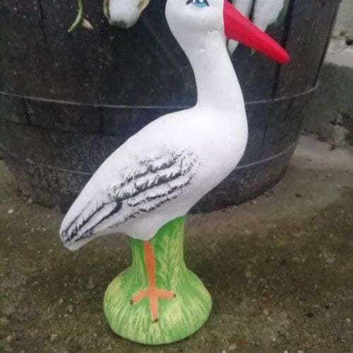 Градинска Фигура Щъркел - TGC95 - на поставка, малък