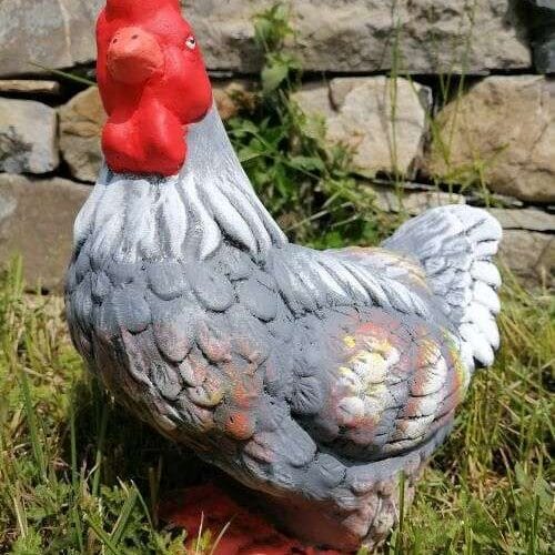 Градинска Фигура Сива Кокошка - TGC102