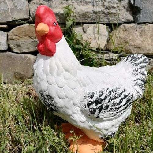 Градинска Фигура Бяла Кокошка - TGC103
