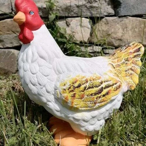 Градинска Фигура Бяла Кокошка - TGC103