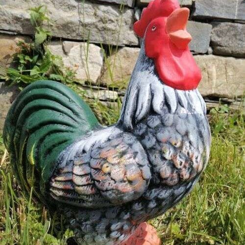 Градинска Фигура Петел на крака - TGC113 - сив