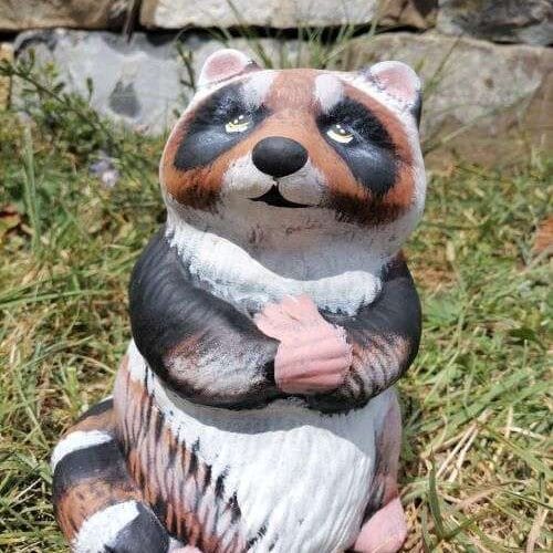 Градинска Фигура Кафяв Енот - TGC151 - малък