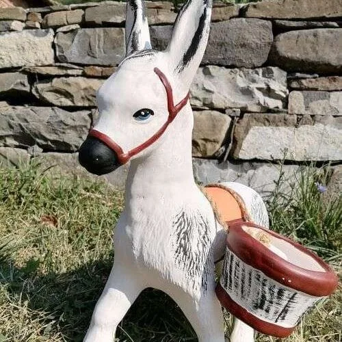 Градинска Фигура Бяло магаре - TGC186- малко