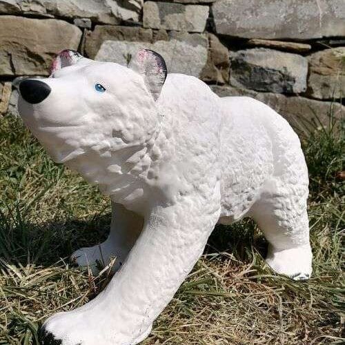 Градинска Фигура Мечка - TGC192 - бяла на четири крака