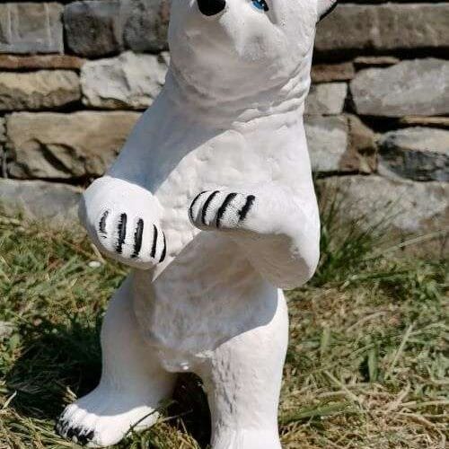 Градинска Фигура Мечка права - TGC194 - бяла