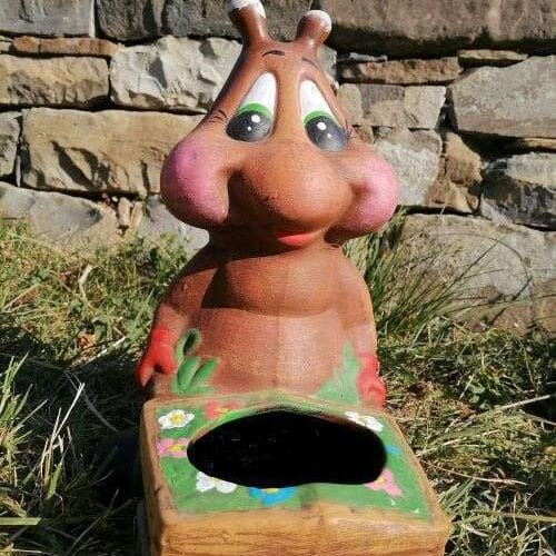 Градинска фигура Мравка с количка - TGC201 - саксия