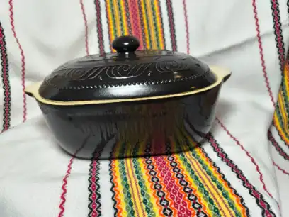 Елипсовиден гювеч бяла керамика 2.5 литра - TGG927