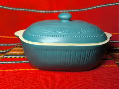 Елипсовиден гювеч бяла керамика 2.5 литра - TGG929