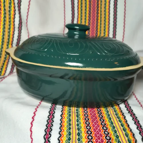 Елипсовиден гювеч бяла керамика 4.5 литра - TGG932