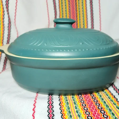 Елипсовиден гювеч бяла керамика 4.5 литра - TGG933