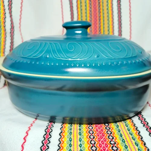 Елипсовиден гювеч бяла керамика 4.5 литра - TGG934