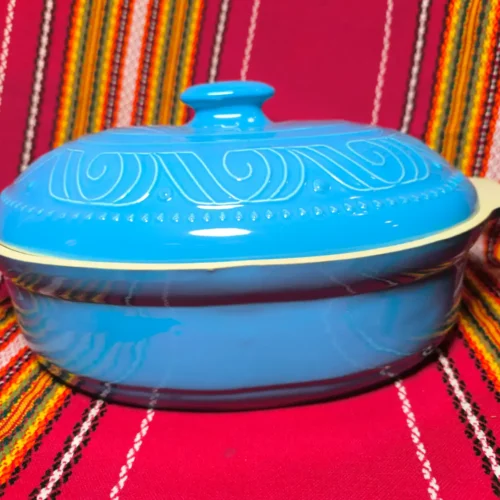 Елипсовиден гювеч бяла керамика 4.5 литра - TGG936