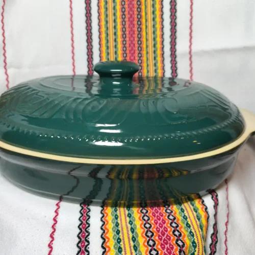 Елипсовиден гювеч бяла керамика 5 литра - TGG939