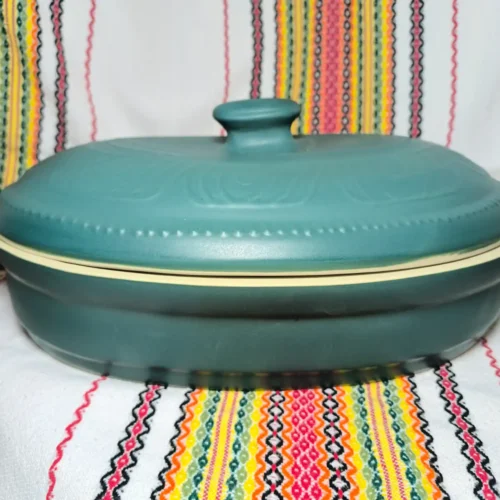 Елипсовиден гювеч бяла керамика 5 литра - TGG909