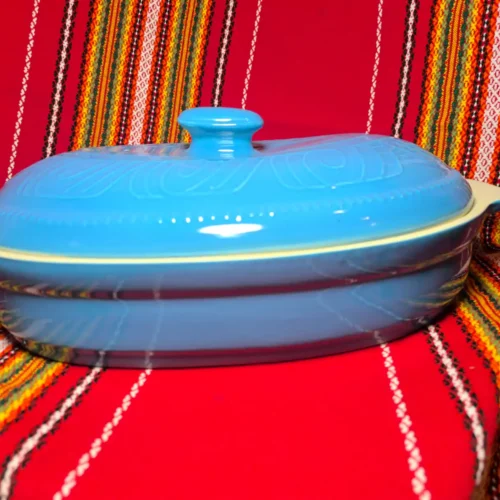 Елипсовиден гювеч бяла керамика 5 литра - TGG910