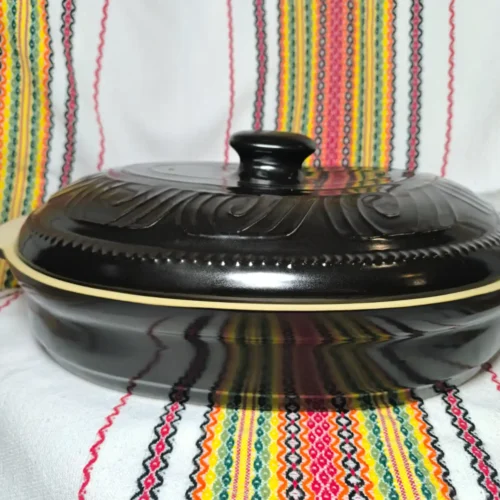 Елипсовиден гювеч бяла керамика 5 литра - TGG911