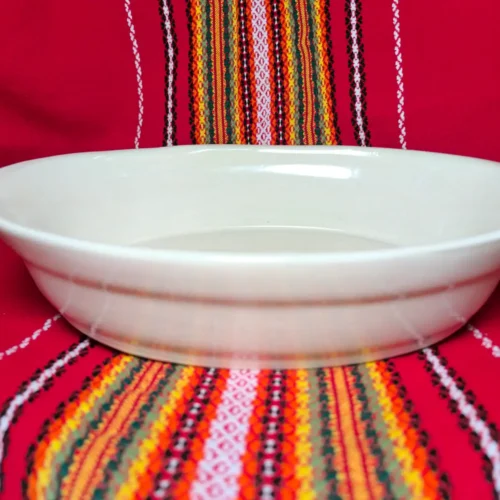 Елипсовидна тава бяла керамика - TGG943